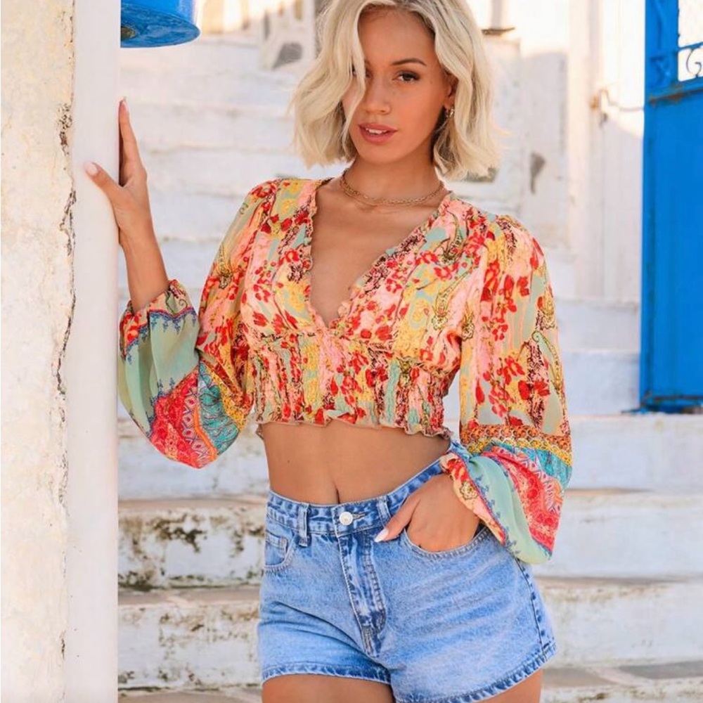 Floral Bohemian Women's Top